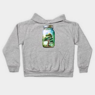 Jar Tree and Bird Kids Hoodie